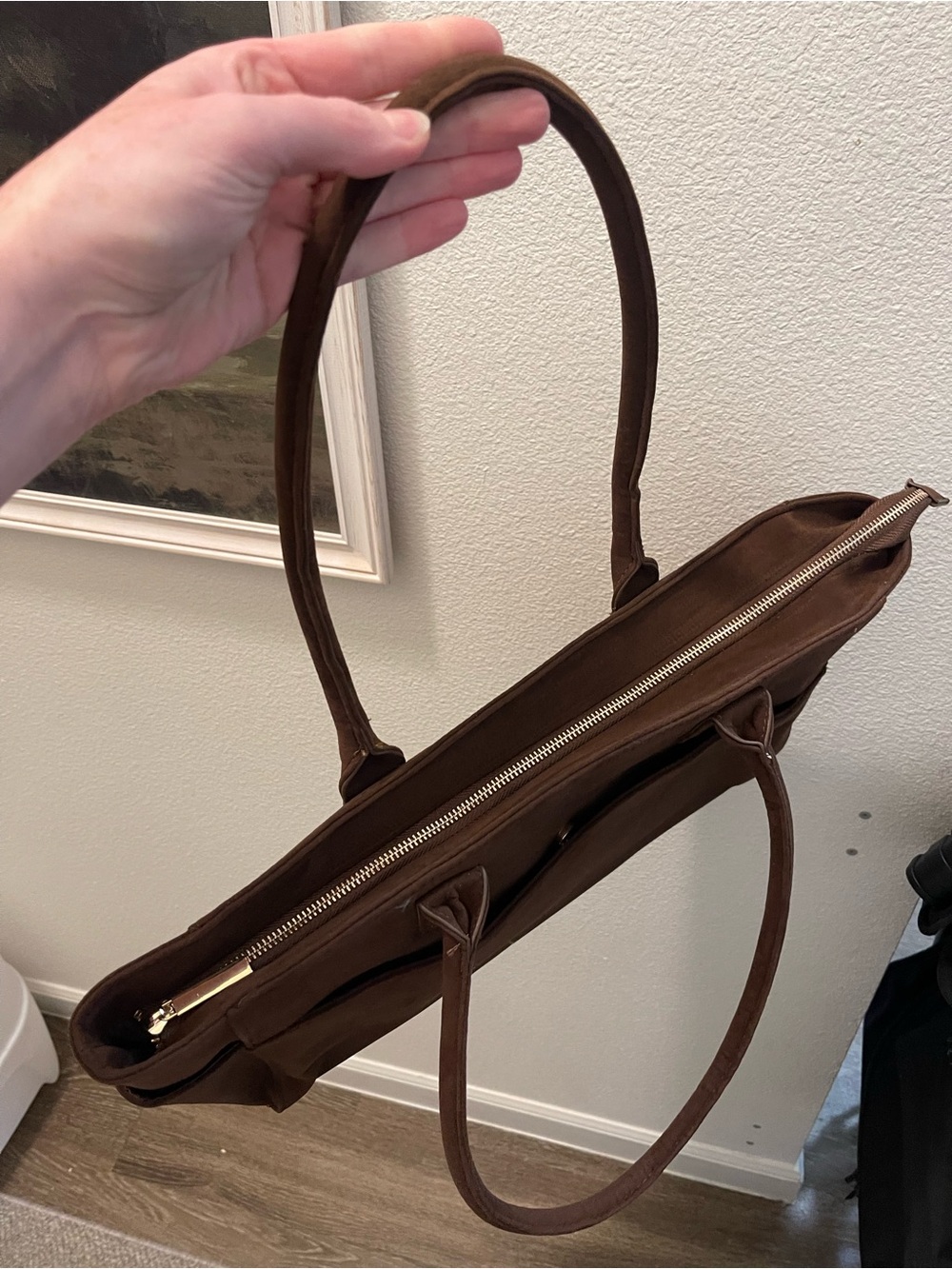 Mali + Lili Faux Suede Tote Bag - Picture 7 of 7